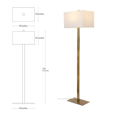 Stella 60" LED Standing Floor Lamp with Rectangular Shade
