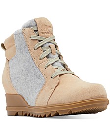 Women's Evie Lace-Up Wedge Ankle Booties