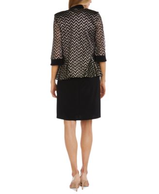 Women's Chevron Jacket & Sheath Dress