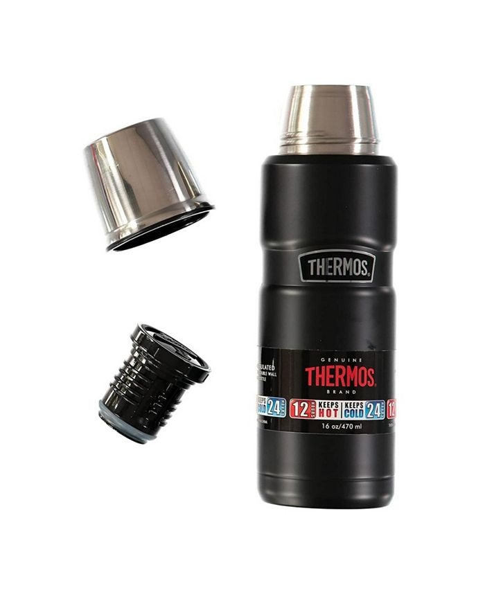 Thermos VacuumInsulated Compact Bottle Matte Black Macy's