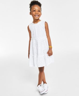 Little girl white eyelet dresses best sale