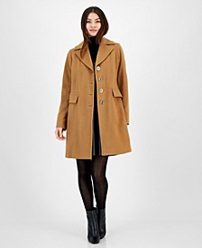 Petite Single-Breasted Walker Coat, Created for Macy's