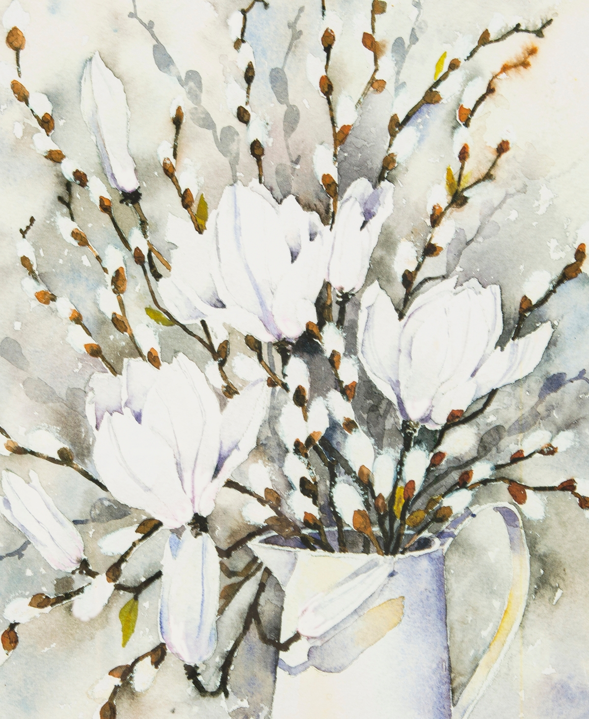 Laura Ashley Willow in Vase Framed Print Wall Art, 19.7" x 15.7"