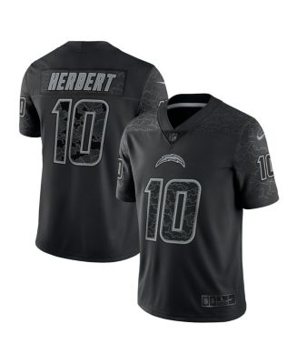 Men's Nike Justin Herbert Black Los Angeles Chargers RFLCTV Limited Jersey