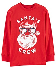 Boys Santa's Crew Holiday Long-Sleeve Graphic Tee
