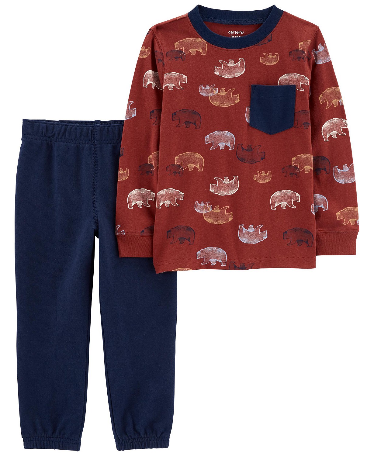 Toddler Boys Bear T-shirt and Joggers, 2 Piece Set