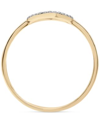 Diamond Open Teardrop Ring (1/20 ct. t.w.) in 10k Gold, Created for Macy's