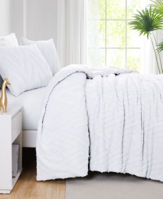 Chevron Clipped Jacquard 3-Pc. Comforter Set, Full/Queen