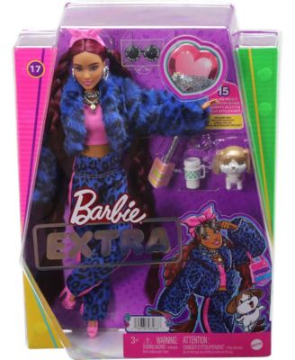 Barbie Extra Doll with Burgundy Braids, Doll and Accessories
