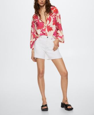 mango floral flowy shirt