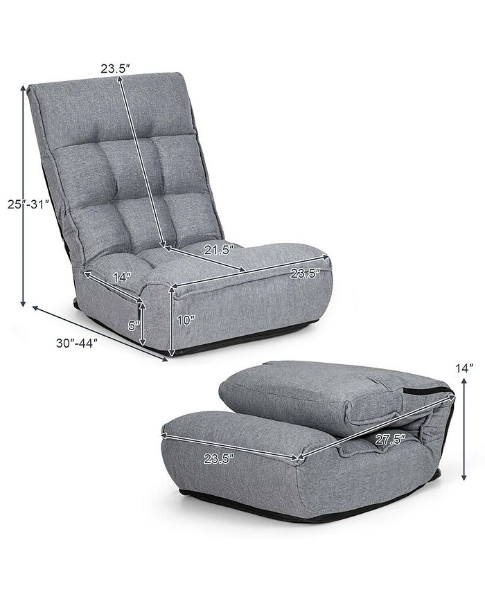 Costway 4Position Floor Chair Folding Lazy Sofa Adjustable Macy's