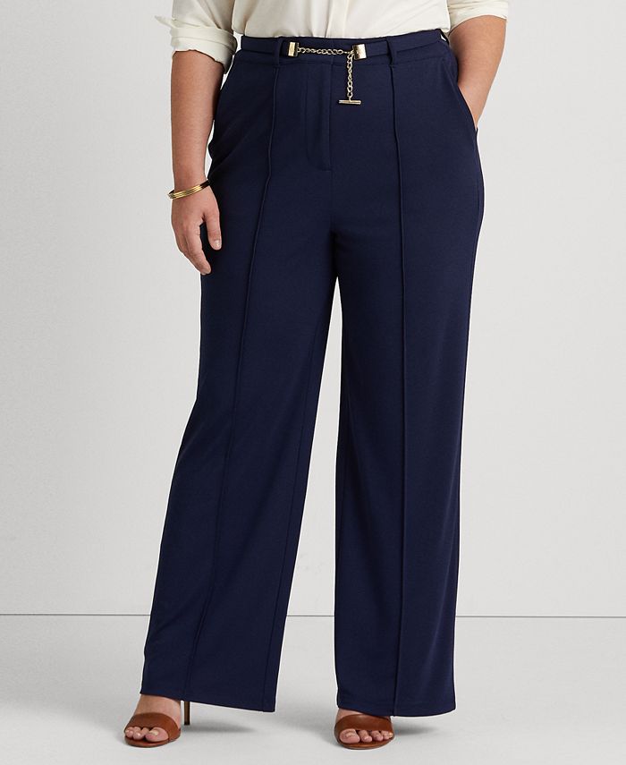 Lauren Ralph Lauren Plus Size StretchInfused WideLeg Pants Macy's