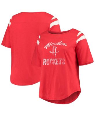 Women's Touch Red, White Houston Rockets Plus Size Point Guard Slub ...