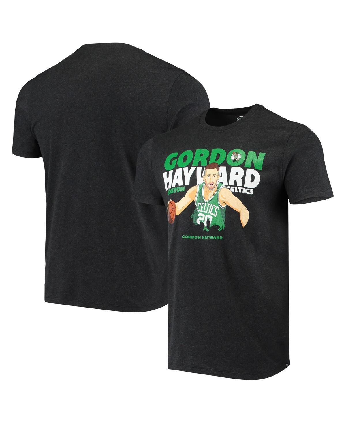 Men's Gordon Hayward Heathered Black Boston Celtics Player Graphic T-shirt - Black