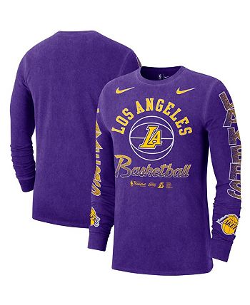 Nike Men s Purple Los Angeles Lakers Courtside Retro Elevated Long
