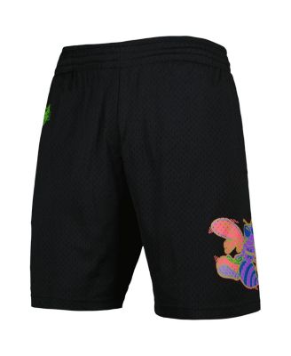 Men's Black Charlotte Hornets Hardwood Classics Color Bomb Energy Shorts