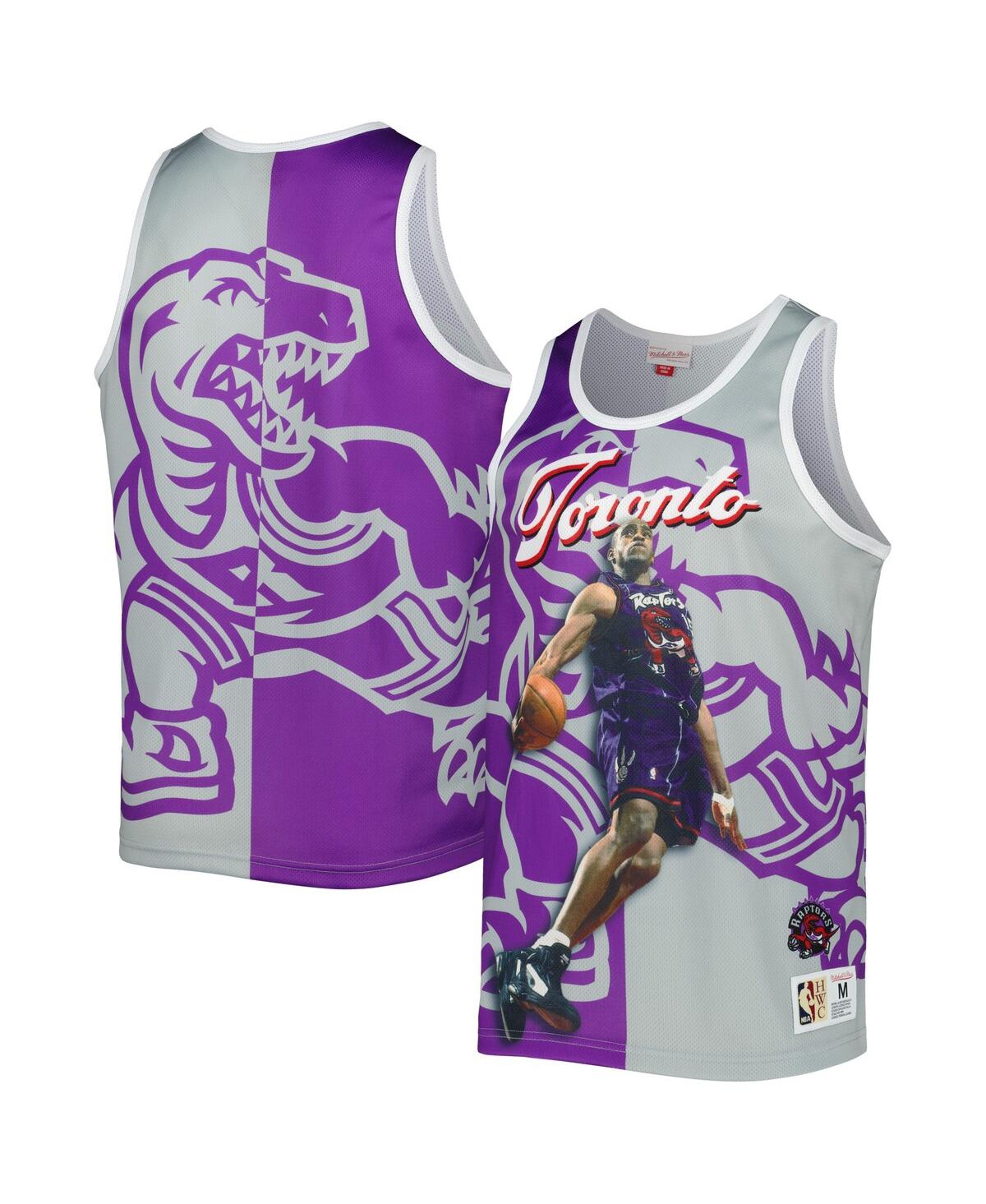 Men's Mitchell & Ness Vince Carterand Gray Toronto Raptors Sublimated Player Tank Top - Purple, Gray