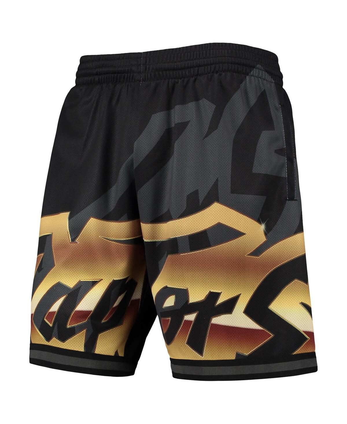 Mitchell & Ness Men's  Black Toronto Raptors Big Face 4.0 Fashion Shorts In Black