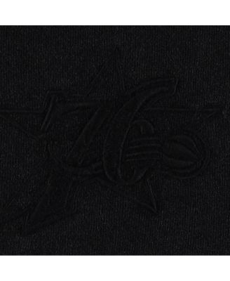 Men's Black Philadelphia 76ers French Terry Tonal Fleece Shorts