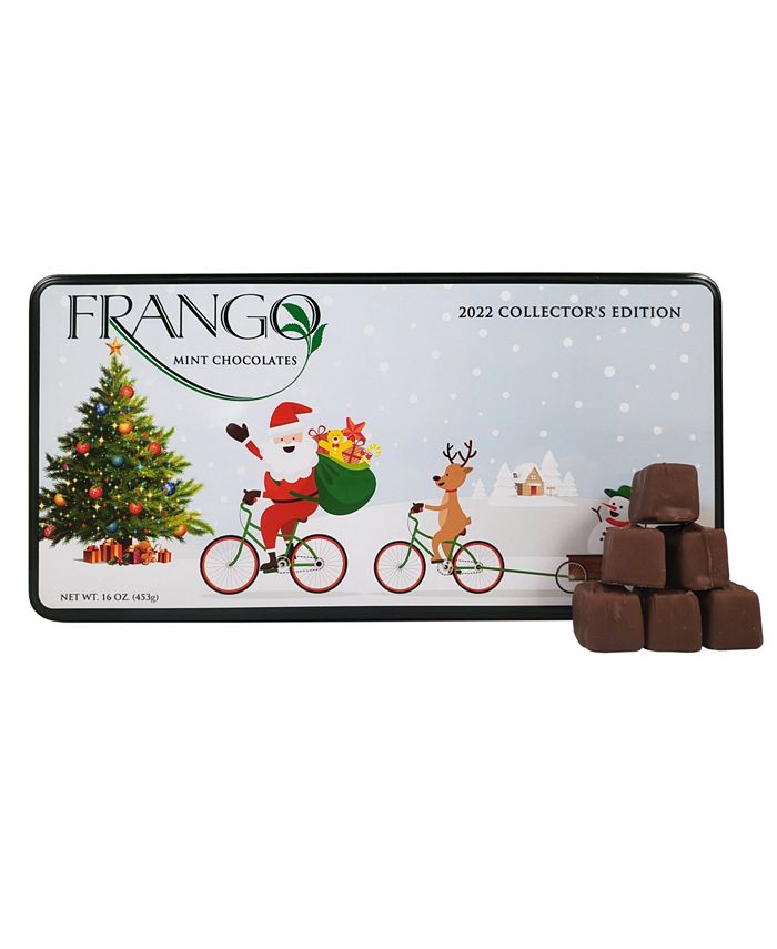 Frango Chocolates 1 LB Holiday Collector's Tin Milk Mint Chocolates