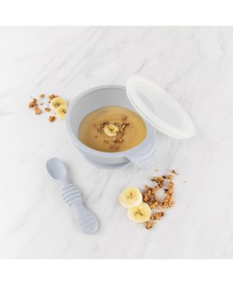 Baby Bowl with Lid and Spoon First Feeding, 3 Piece Set