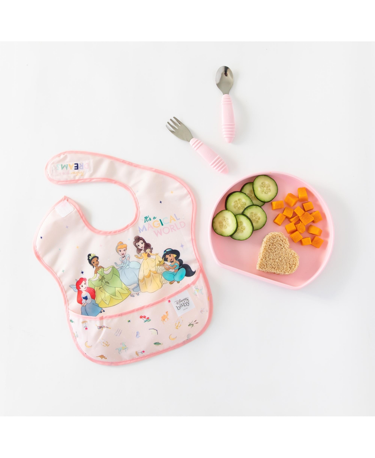 Bumkins Disney SuperBib 3 Pk - Princess Magic + Ariel + Jasmine