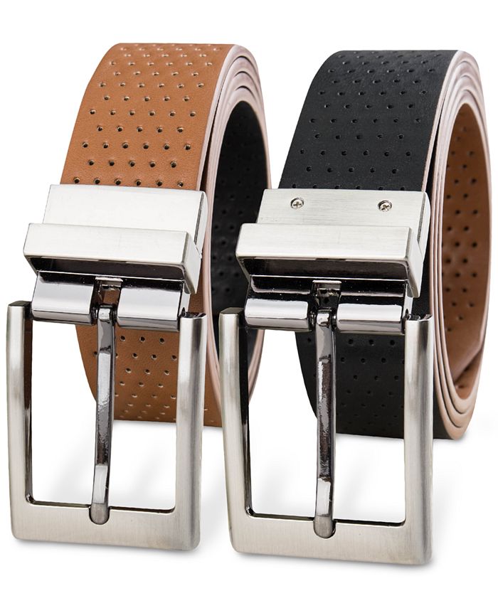 Alfani Men's Reversible Perforated Belt, Created for Macy's & Reviews ...