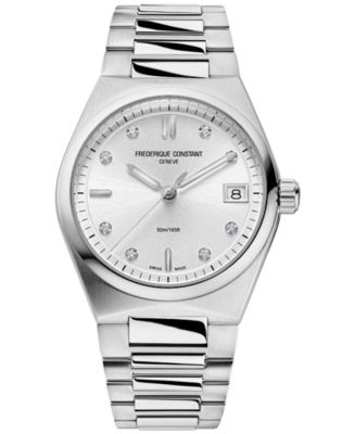 Frederique Constant - Women's Swiss Highlife Diamond (1/20 ct. t.w.) Stainless Steel Bracelet Watch 31mm