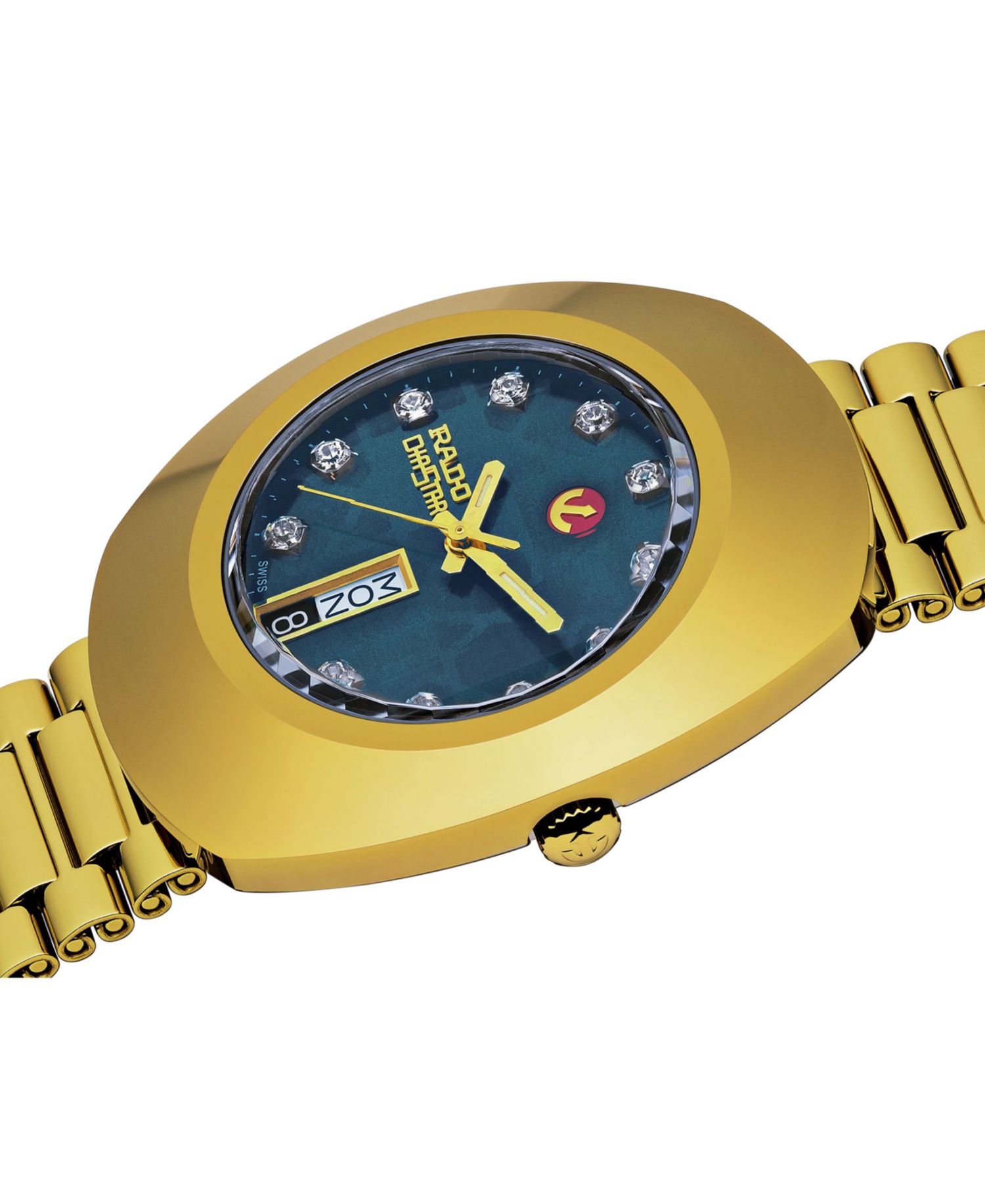 Men's Swiss Automatic Original Gold-Tone Stainless Steel Bracelet Watch 35mm