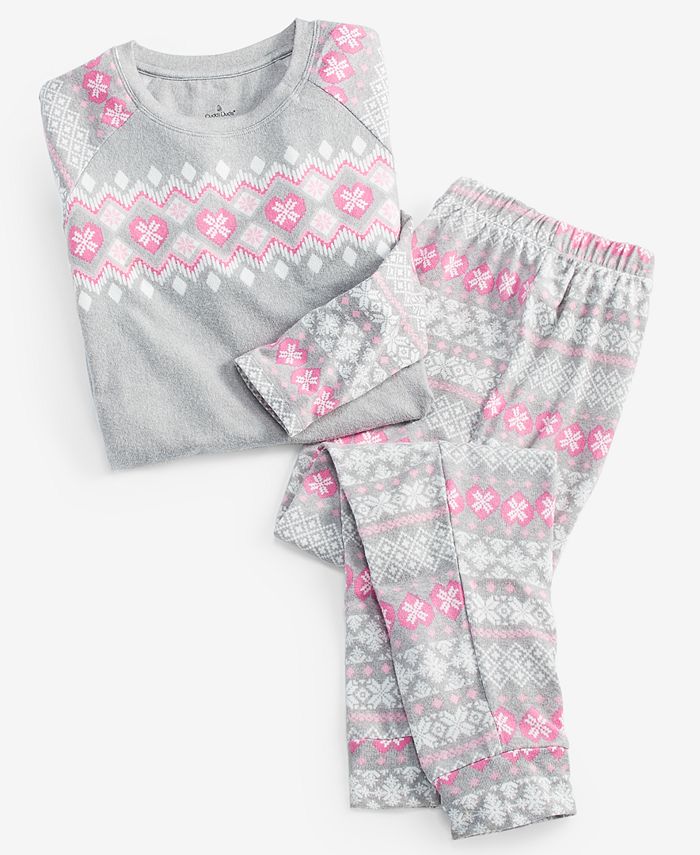 Cuddl Duds Women's Brushed SweaterKnit LongSleeve Pajama Set