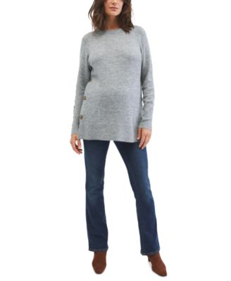 Motherhood Maternity - Crewneck Tunic Maternity Sweater
