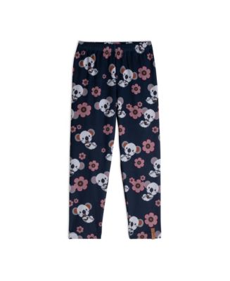 Deux Par Deux Girl Printed Koalas Legging Navy Blue - Child - Macy's