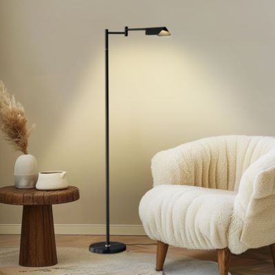 Leaf  Modern Pharmacy Reading LED Floor Lamp with Adjustable Neck (53")