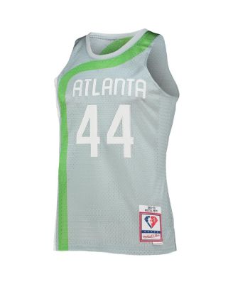 Men's Pete Maravich Silver Atlanta Hawks 75th Anniversary 1971-72 Hardwood Classics Swingman Jersey