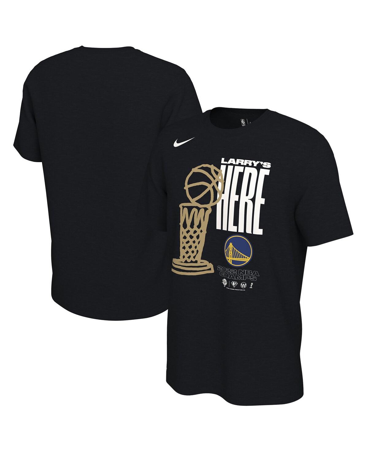 Shop Nike Men's  Black Golden State Warriors 2022 Nba Finals Champions Trophy Celebration T-shirt