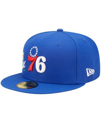 Men's Royal Philadelphia 76ers 3x NBA Finals Champions Crown 59FIFTY Fitted Hat