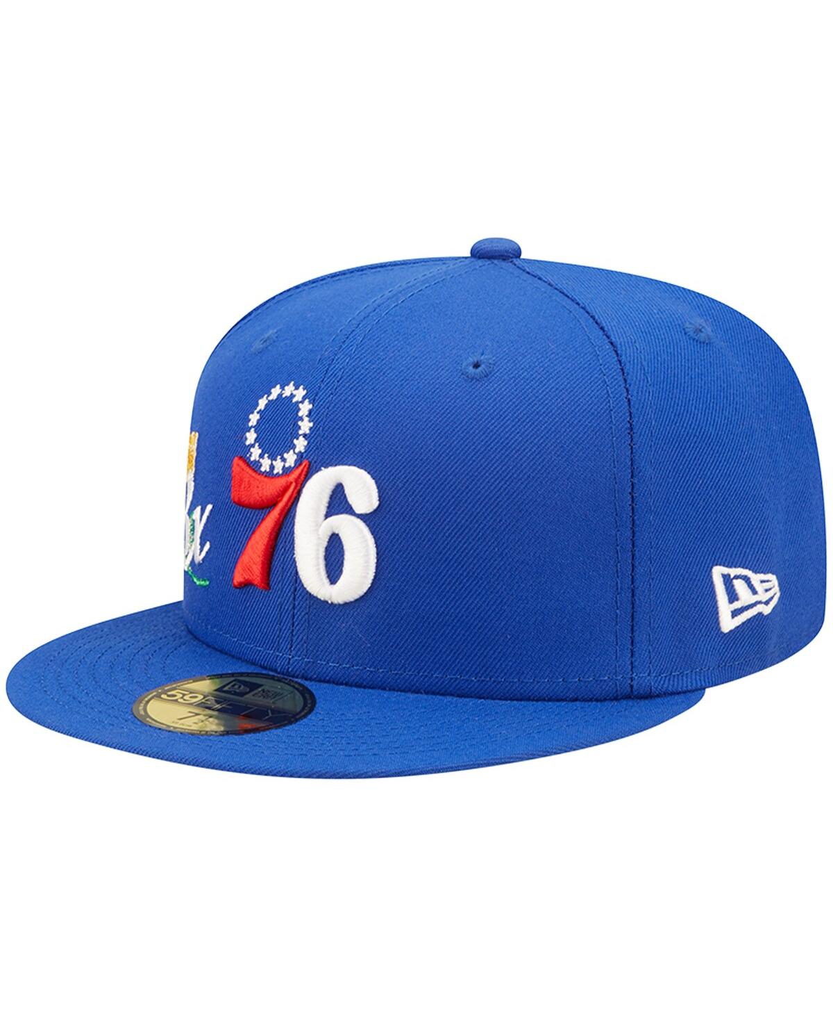 Men's New EraPhiladelphia 76ers 3x Nba Finals Champions Crown 59FIFTY Fitted Hat - Royal