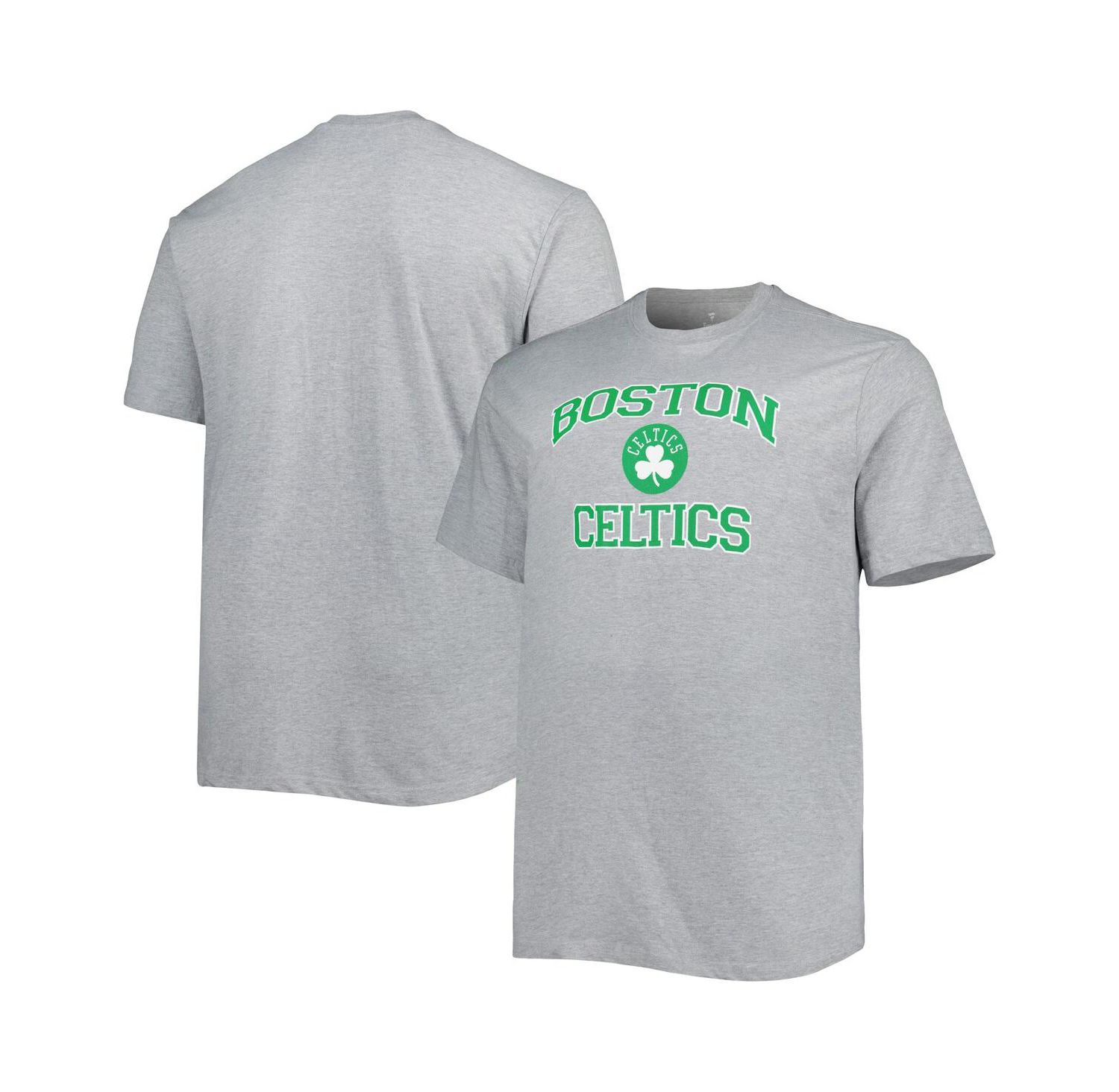 Men's Heathered Gray Boston Celtics Big and Tall Heart and Soul T-shirt