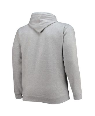 Men's Heathered Gray Miami Heat Big and Tall Heart and Soul Pullover Hoodie