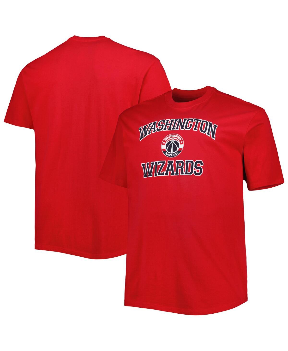 Shop Profile Men's Red Washington Wizards Big And Tall Heart And Soul T-shirt