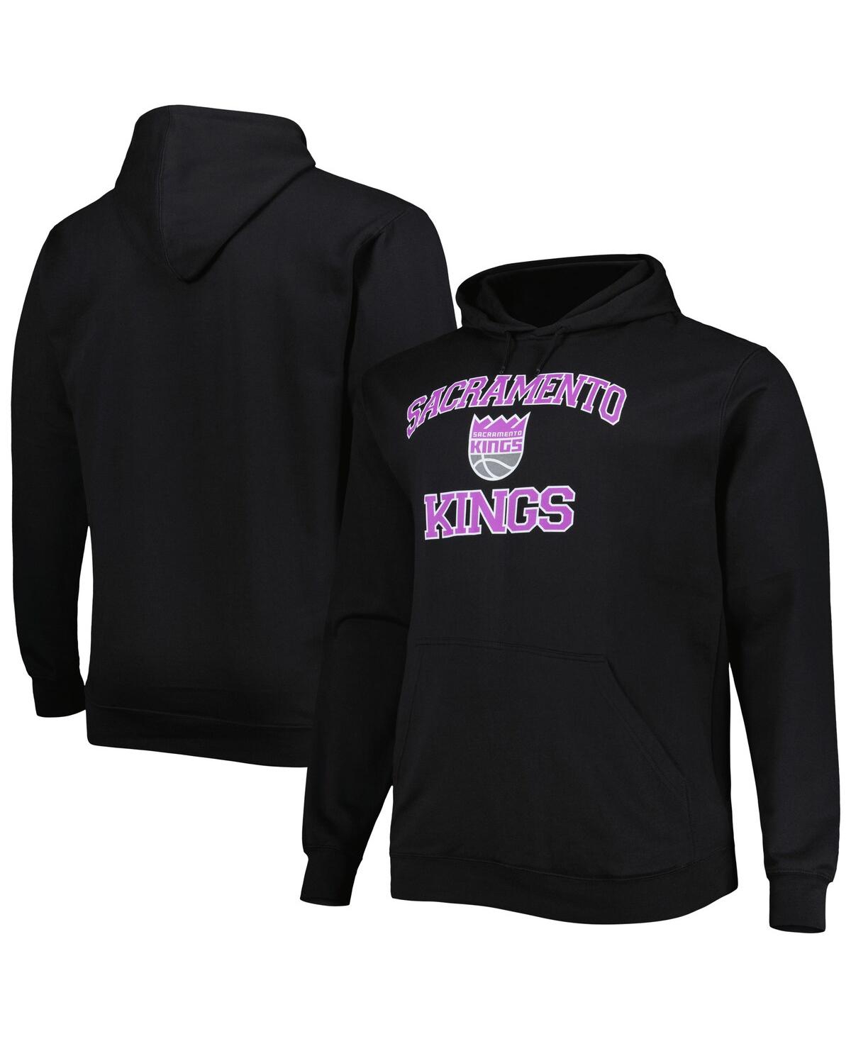 Men'sSacramento Kings Big and Tall Heart and Soul Pullover Hoodie - Black