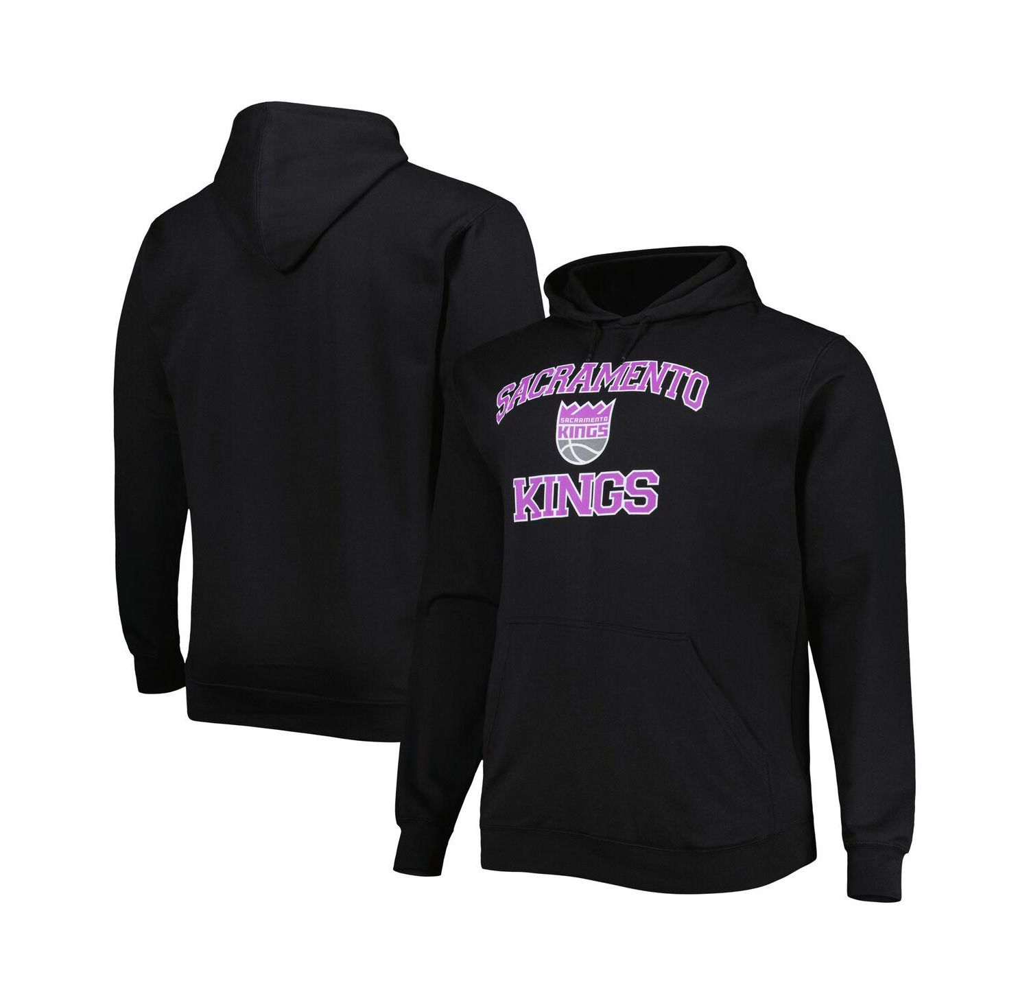 Men's Black Sacramento Kings Big and Tall Heart and Soul Pullover Hoodie
