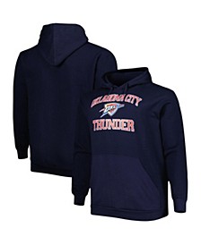 Men's Navy Oklahoma City Thunder Big and Tall Heart and Soul Pullover Hoodie