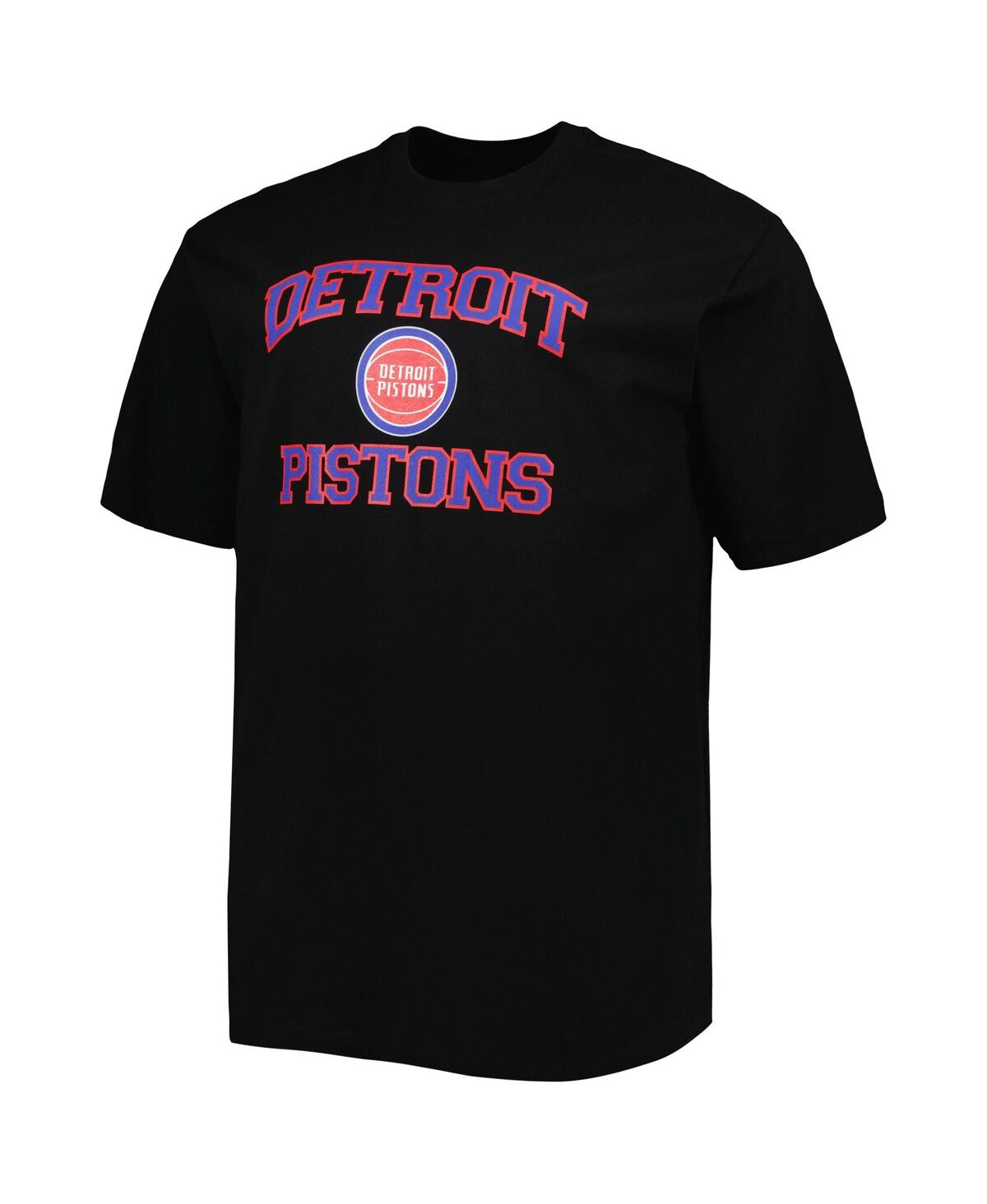 Shop Profile Men's Black Detroit Pistons Big And Tall Heart And Soul T-shirt