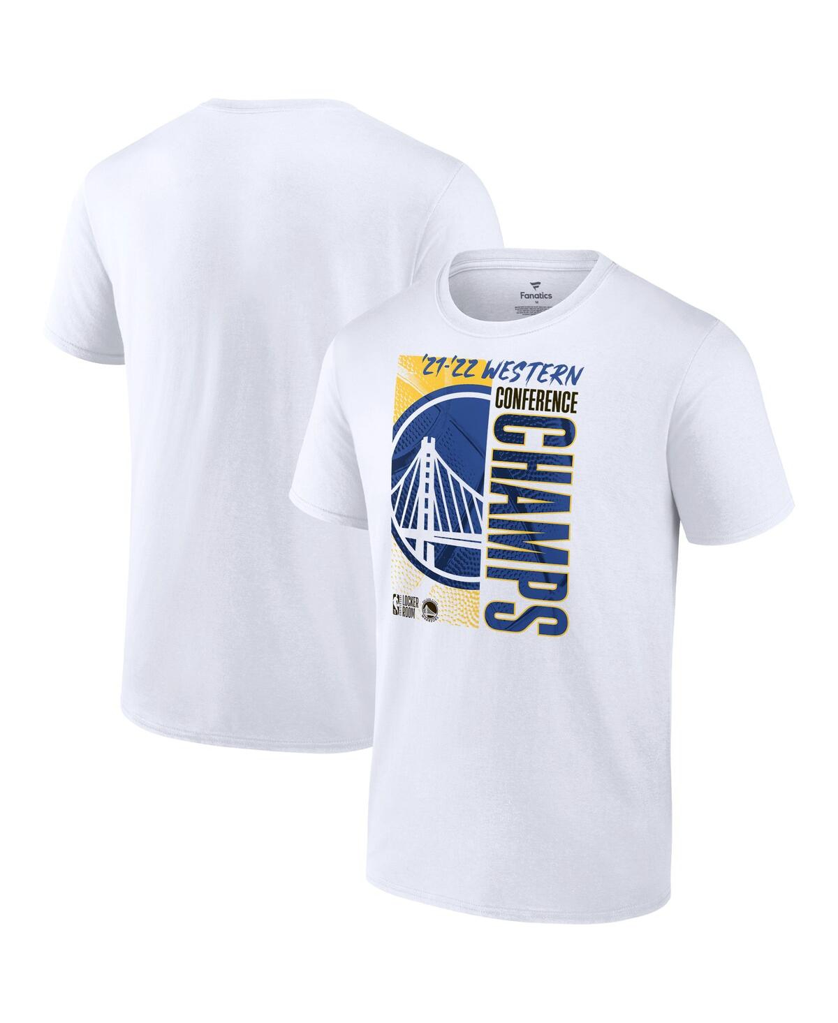 Men's FanaticsGolden State Warriors 2022 Western Conference Champions Big and Tall Locker Room T-shirt - White