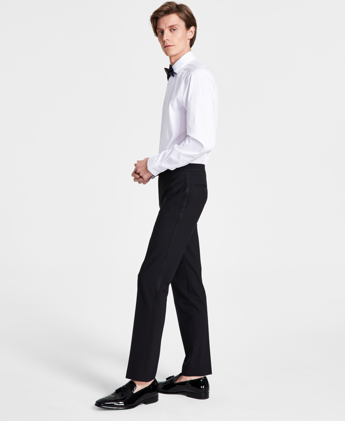 Bar Iii Men's Slim-fit Faille-trim Tuxedo Pants, Created For Macy's In ...