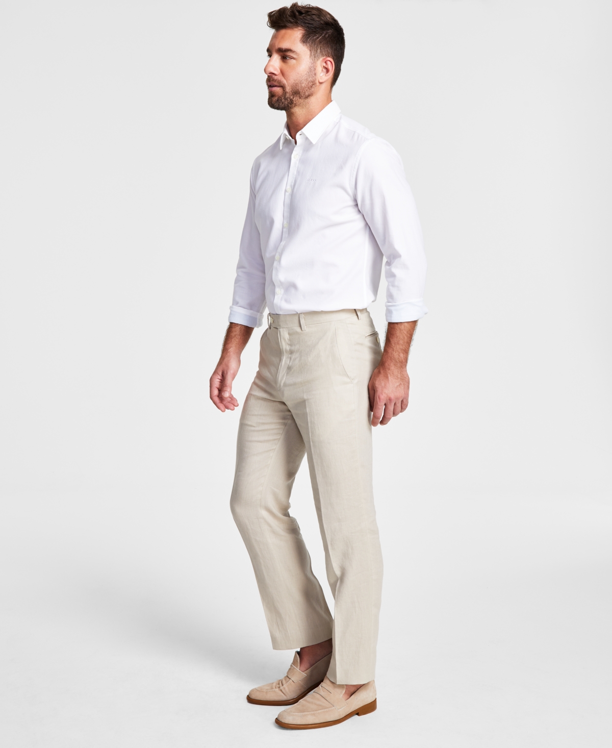 Lauren Ralph Lauren Men's Ultraflex Classic-fit Linen Pants In Tan