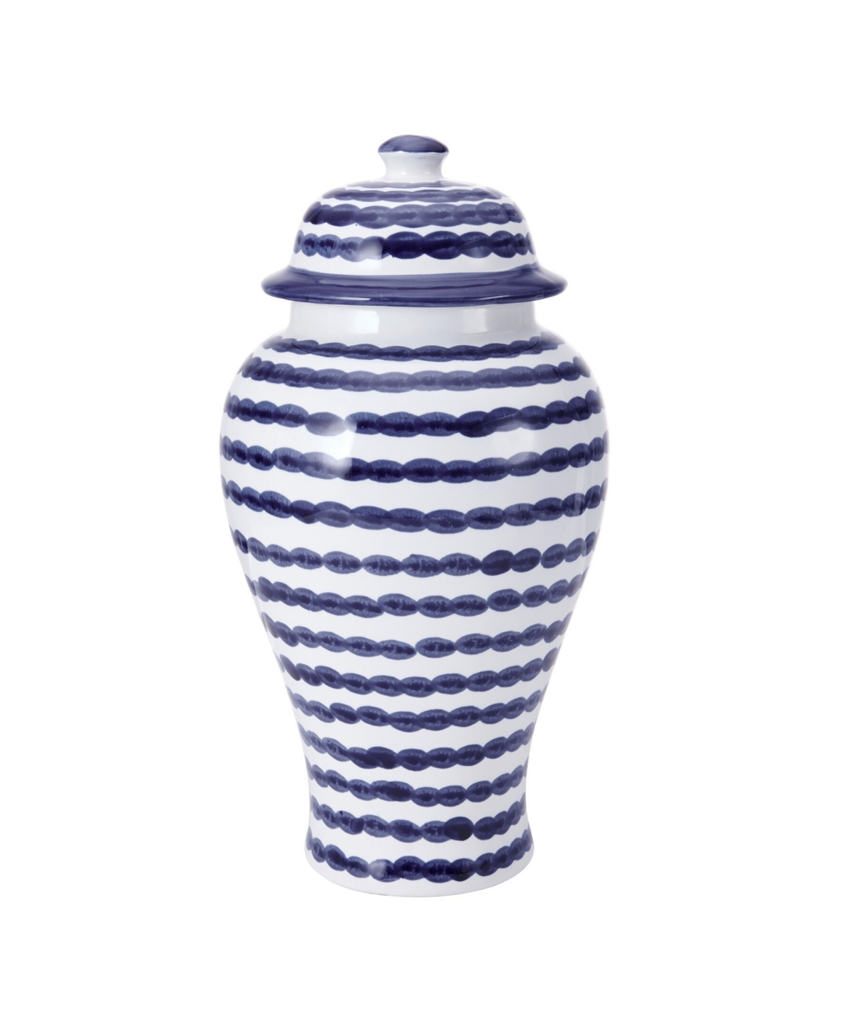 Mikasa Stripe Ceramic Canister With Lid In Multi Color