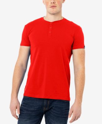 XRAY Men's Basic Henley Neck Short Sleeve T-Shirt