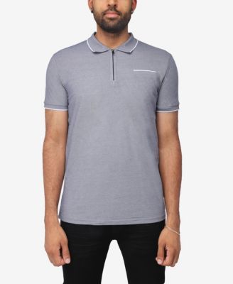 X RAY Big & Tall XRAY Short Sleeve Zip-Neck Polo